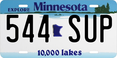 MN license plate 544SUP
