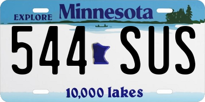 MN license plate 544SUS