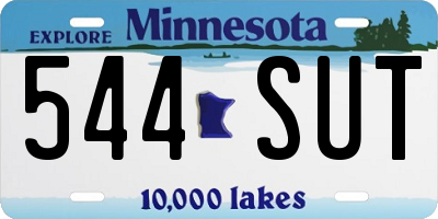 MN license plate 544SUT