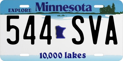 MN license plate 544SVA