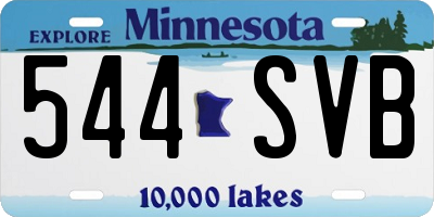 MN license plate 544SVB