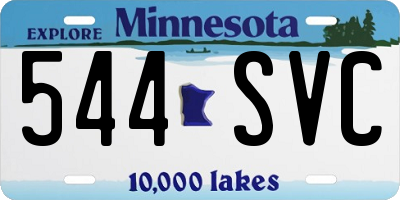 MN license plate 544SVC