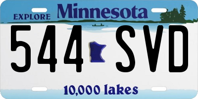 MN license plate 544SVD