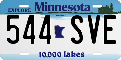 MN license plate 544SVE
