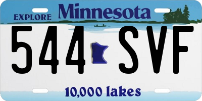 MN license plate 544SVF