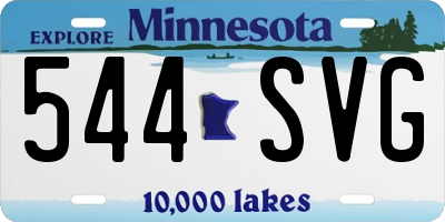 MN license plate 544SVG