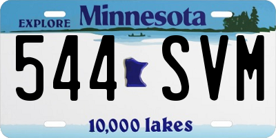 MN license plate 544SVM