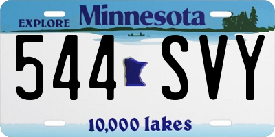 MN license plate 544SVY
