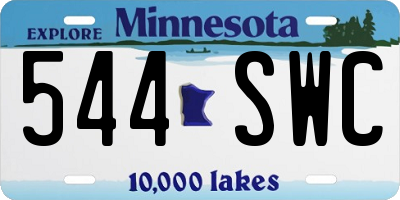 MN license plate 544SWC