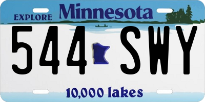 MN license plate 544SWY