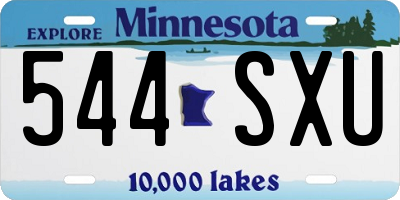MN license plate 544SXU