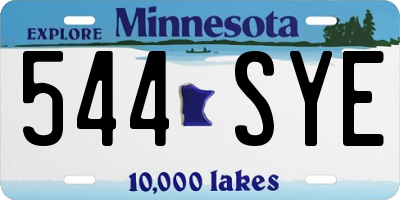 MN license plate 544SYE