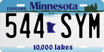 MN license plate 544SYM