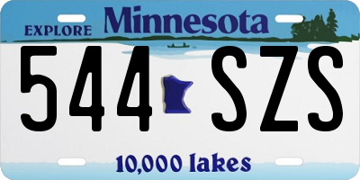 MN license plate 544SZS