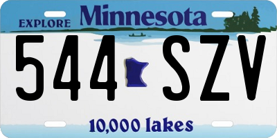 MN license plate 544SZV