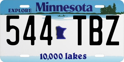 MN license plate 544TBZ
