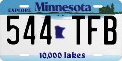 MN license plate 544TFB