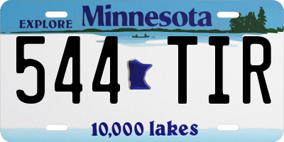 MN license plate 544TIR