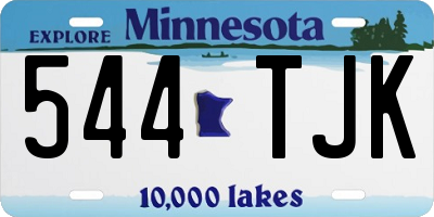 MN license plate 544TJK
