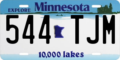 MN license plate 544TJM