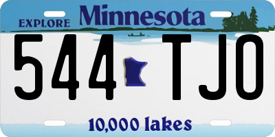 MN license plate 544TJO