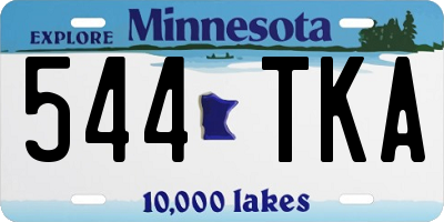 MN license plate 544TKA