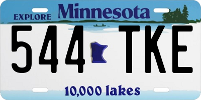 MN license plate 544TKE