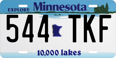 MN license plate 544TKF