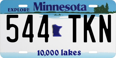 MN license plate 544TKN