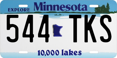 MN license plate 544TKS