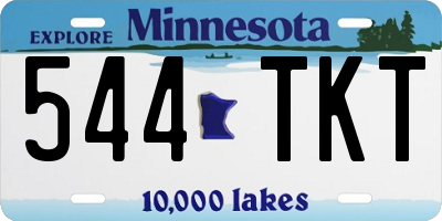 MN license plate 544TKT