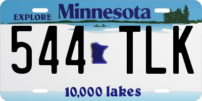 MN license plate 544TLK