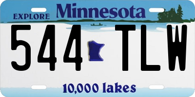 MN license plate 544TLW