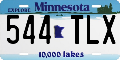 MN license plate 544TLX