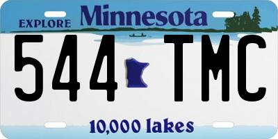 MN license plate 544TMC