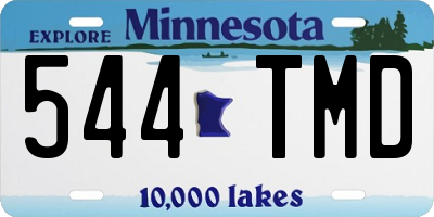 MN license plate 544TMD