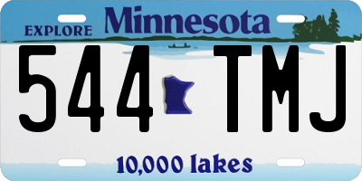 MN license plate 544TMJ