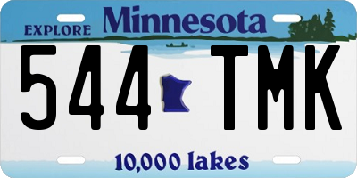 MN license plate 544TMK