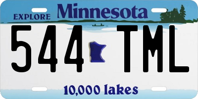 MN license plate 544TML
