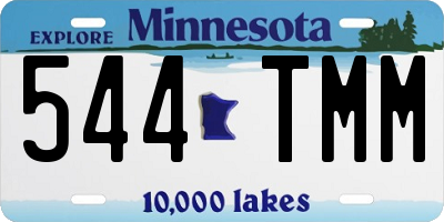 MN license plate 544TMM