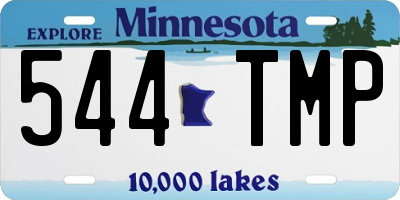 MN license plate 544TMP