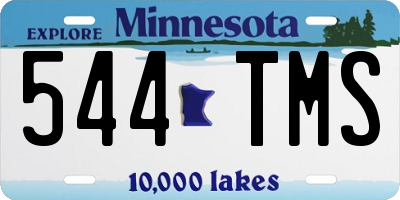 MN license plate 544TMS