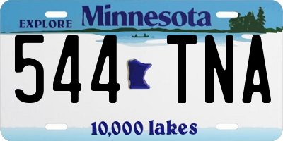 MN license plate 544TNA