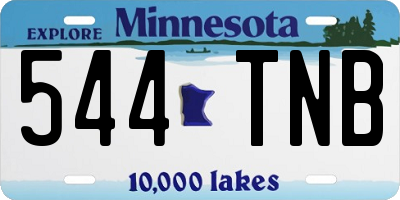 MN license plate 544TNB