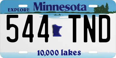 MN license plate 544TND