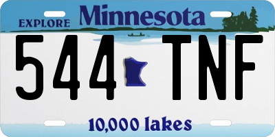 MN license plate 544TNF