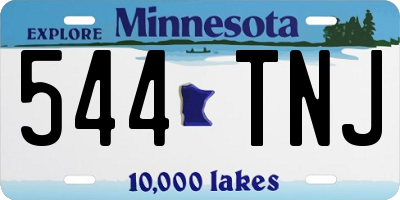 MN license plate 544TNJ