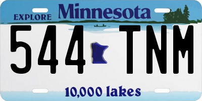 MN license plate 544TNM