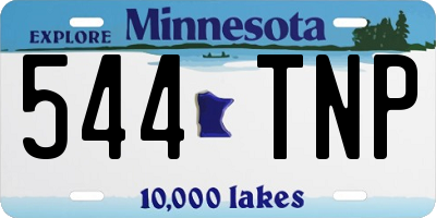 MN license plate 544TNP
