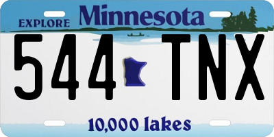 MN license plate 544TNX